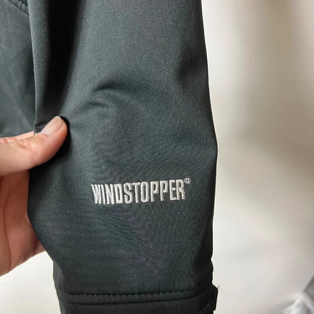 The north face windstopper black zip up jacket men's size medium‎